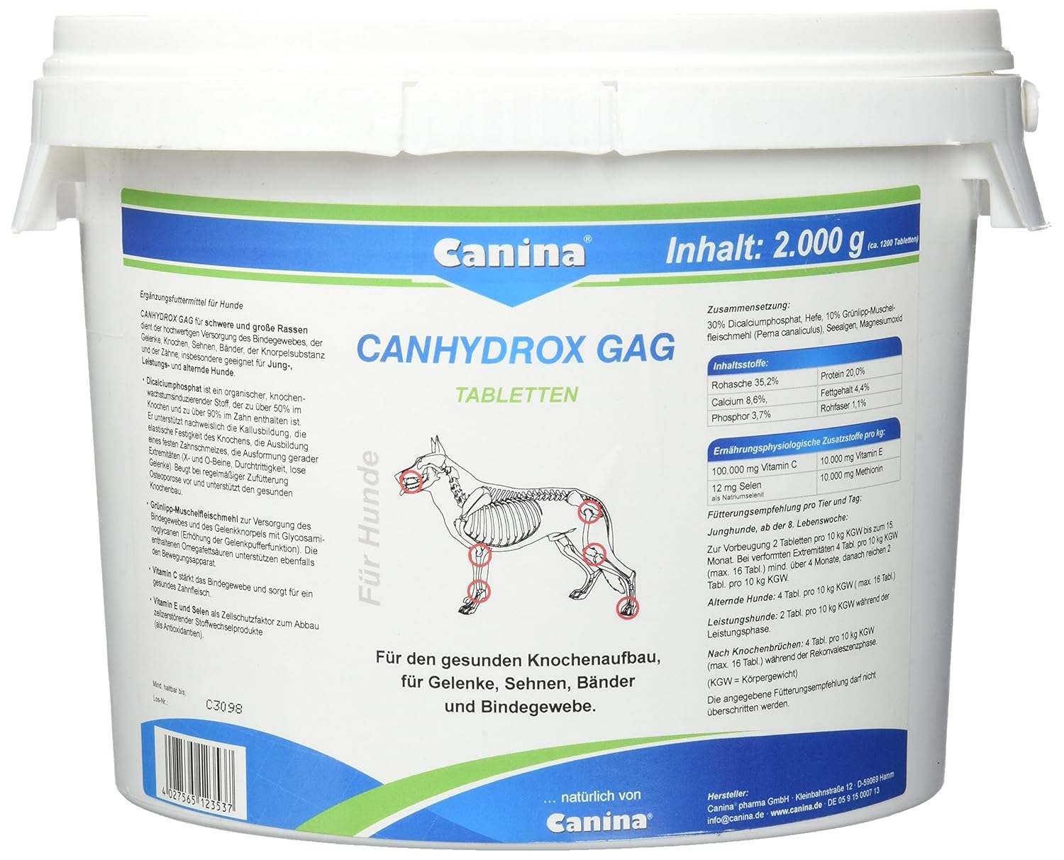 Canina Canhydrox GAG Tablets 2 kg: Amazon.co.uk: Pet Supplies