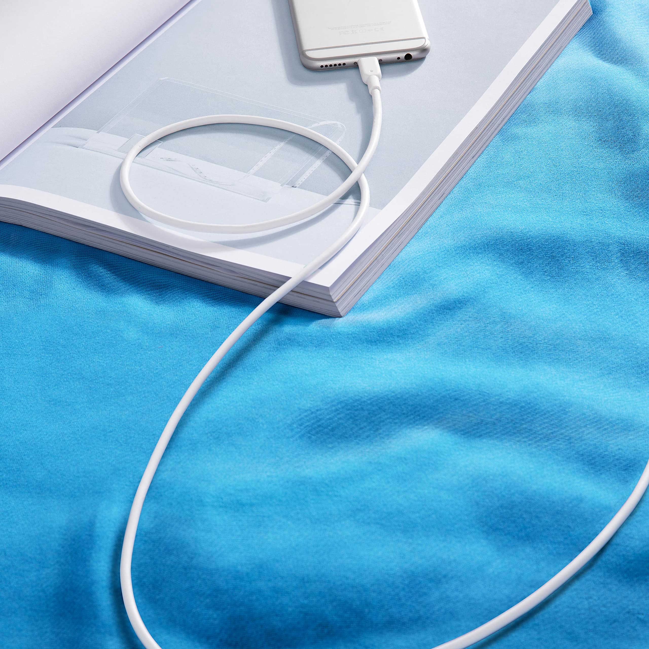 Anker Powerline II Lightning Cable,Apple MFi Certified,USB Charging/Sync Lightning Cord Compatible with iPhone 11 Series/SE/Xs/XR,and More(10FT,White)