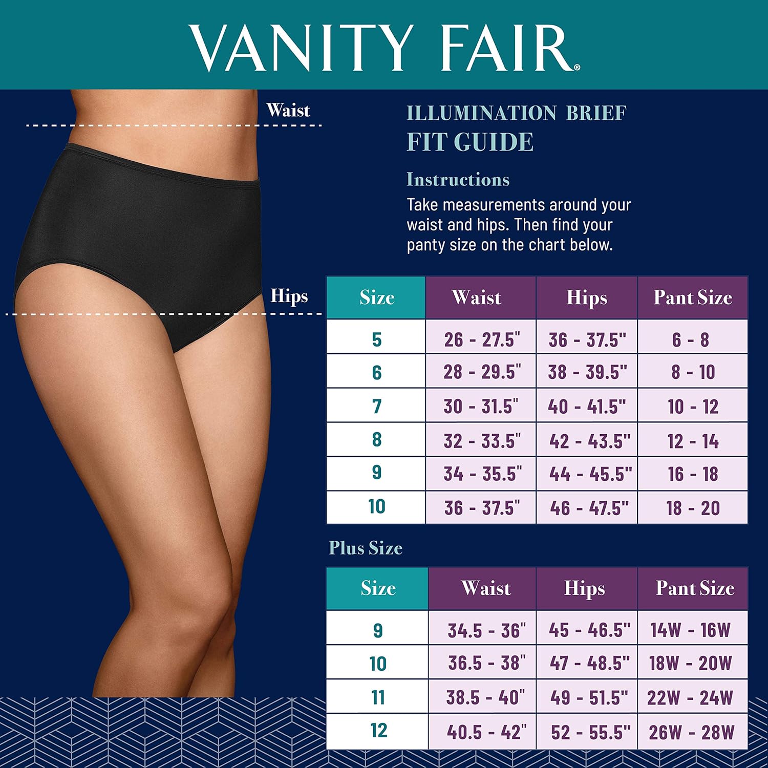 Vanity Fair Women's Illumination Brief Panties (Regular & Plus Size): Clothing