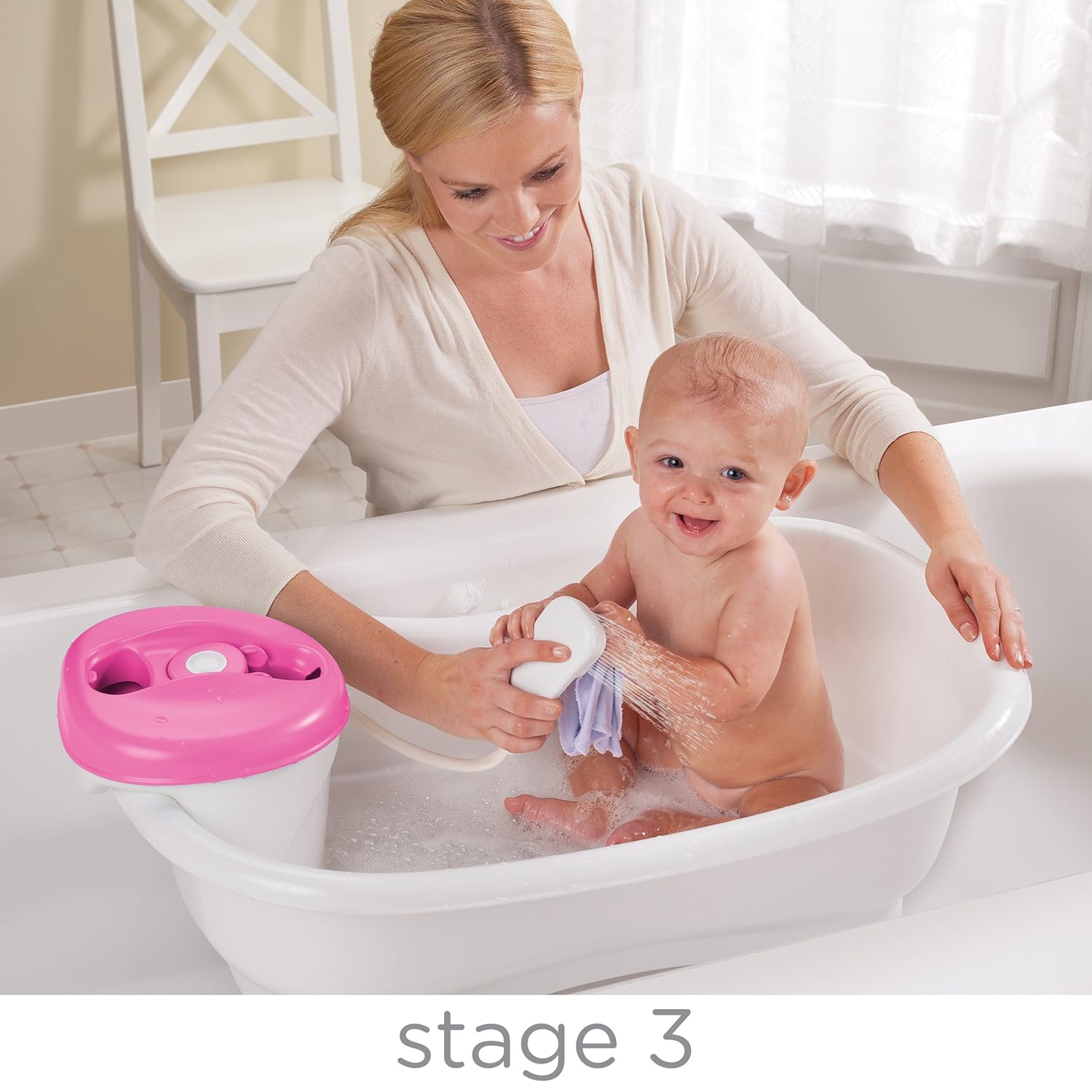 Summer Infant Newborn to Toddler Bath Center & Shower, Pink : Baby Bathing Seats And Tubs : Baby