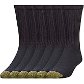 GOLDTOE Men's 656S Cotton Crew Athletic Socks (Multipack)