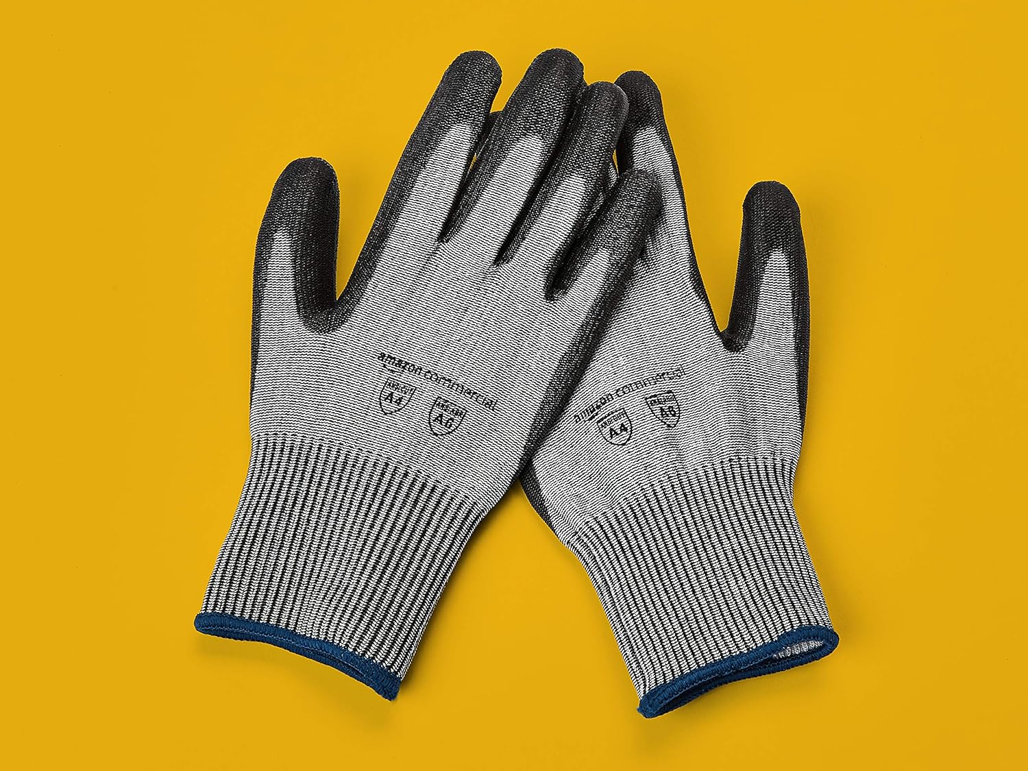 Commercial 13G HPPE Cut Resistant Liner & Polyurethane Coated Gloves (Salt & Pepper/Black), Size XL, 1 Pair: Industrial & Scientific