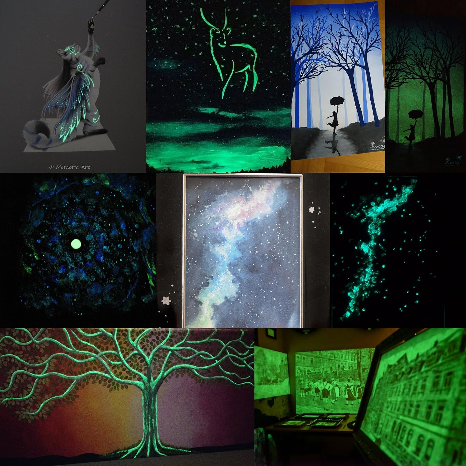 Lumentics Glow in the Dark Paint 100ml Yellow - Professional Glow Paint, Self-Luminous, Night Luminous, Neon UV Blacklight Color - Image 5