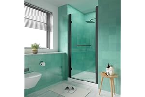 32-34 in.W x72 in.H i-Homare Frameless Pivot Shower Door, 1/4 inch (6mm) SGCC Clear Tempered Glass Pivot Swing Shower Door, Easy to Clean
