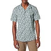 Amazon Essentials Men's Vacation Cotton Button-Down Resort Shirt, Short Sleeve