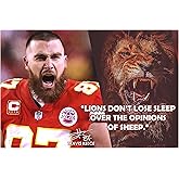 Travis Kelce Poster Motivational Quote Posters Inspirational Football Sports Decor Coaching Wall Art Growth Mindset Teacher Educational Teaching Quotes Autograph Elementary Jersey Kansas City P107