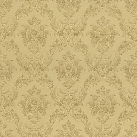 Amazon ミラージュ9 Vincentダマスクシルク壁紙 ゴールド 壁紙