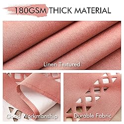 MIULEE Pink Polyester Linen Rectangle Tablecloth