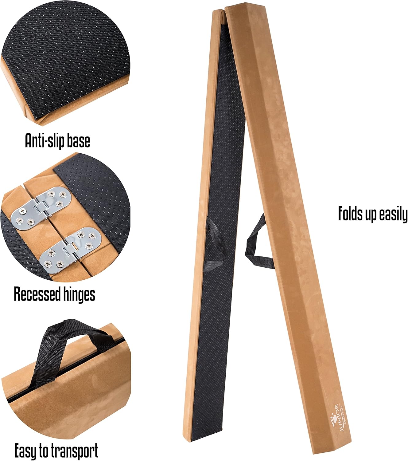 Junior Gymnastics Balance Beam 8 Ft Folding Wood Core