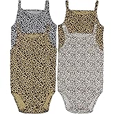 ToBeInStyle Baby Girls' 4 Pack Overall One-Piece Bodysuit