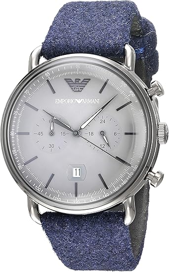 emporio armani aviator blue watch