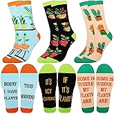 Jeasona Womens Funny Socks Plant Cat Nurse Gifts for Women Mom