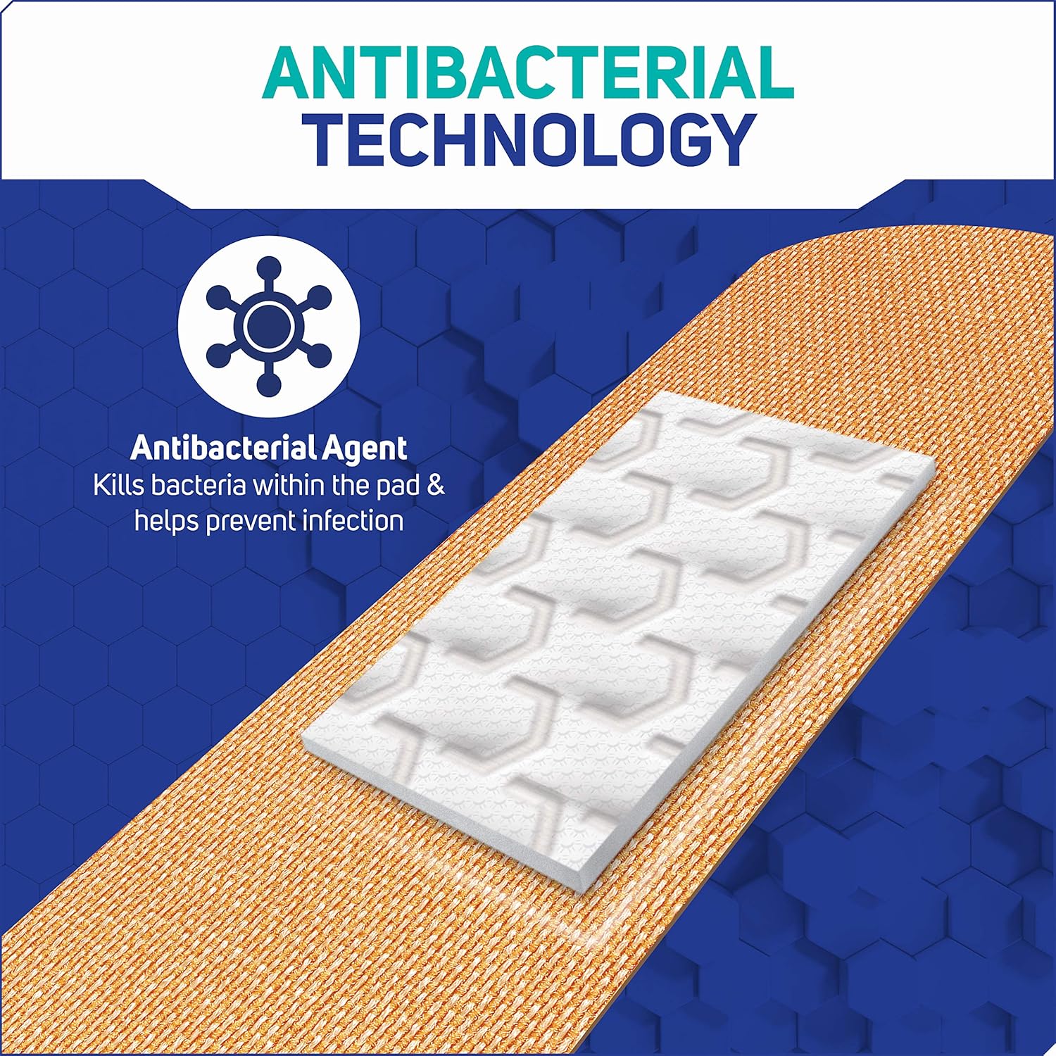 Care Science Antibacterial Fabric Adhesive Bandages, 100 ct Assorted Sizes | Flexible + Breathable Protection Helps Prevent Infection for First Aid and Wound Care: Health & Personal Care