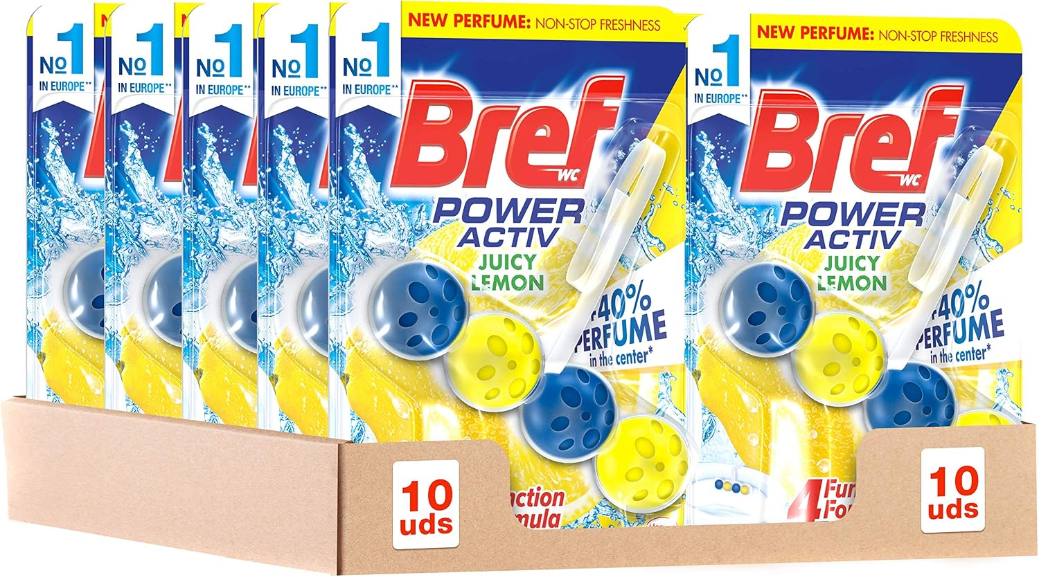 Bref Power Activ Limón Cesta WC - Pack de 10