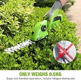 WORKPRO 2 in 1 Cordless Hedge Trimmer & Grass Shear 7.2V 2000mAh Battery view 5