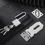 Saerryor Door Hasp and Staple with Padlock Heavy Duty Shed Lock Hasp view 7
