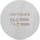 Normcore 53.3mm Puck Screen - Lower Shower Screen - Metal Contact Screen for Espresso 54mm Portafilter Filter Basket - 1.7mm Thickness 150&mu;m - 316 Stainless Steel