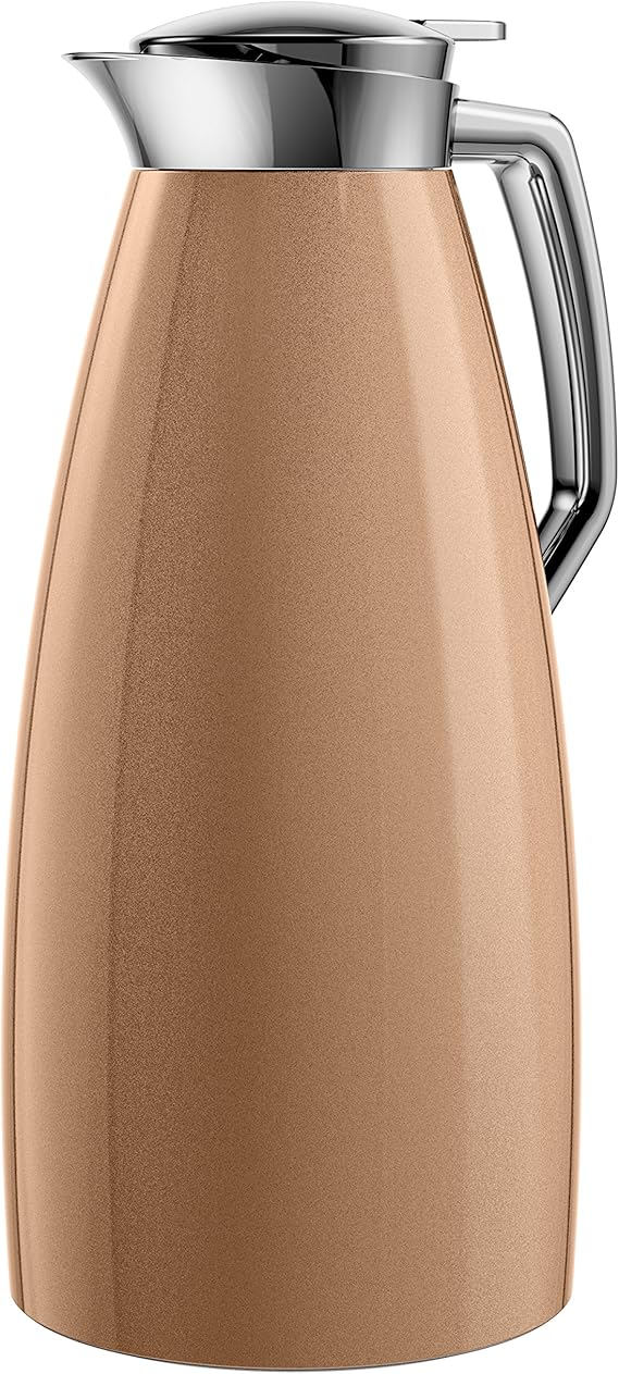 Emsa Plaza Vacuum Jug Quick Tip 1.5 L, Copper, Coffee, Tea