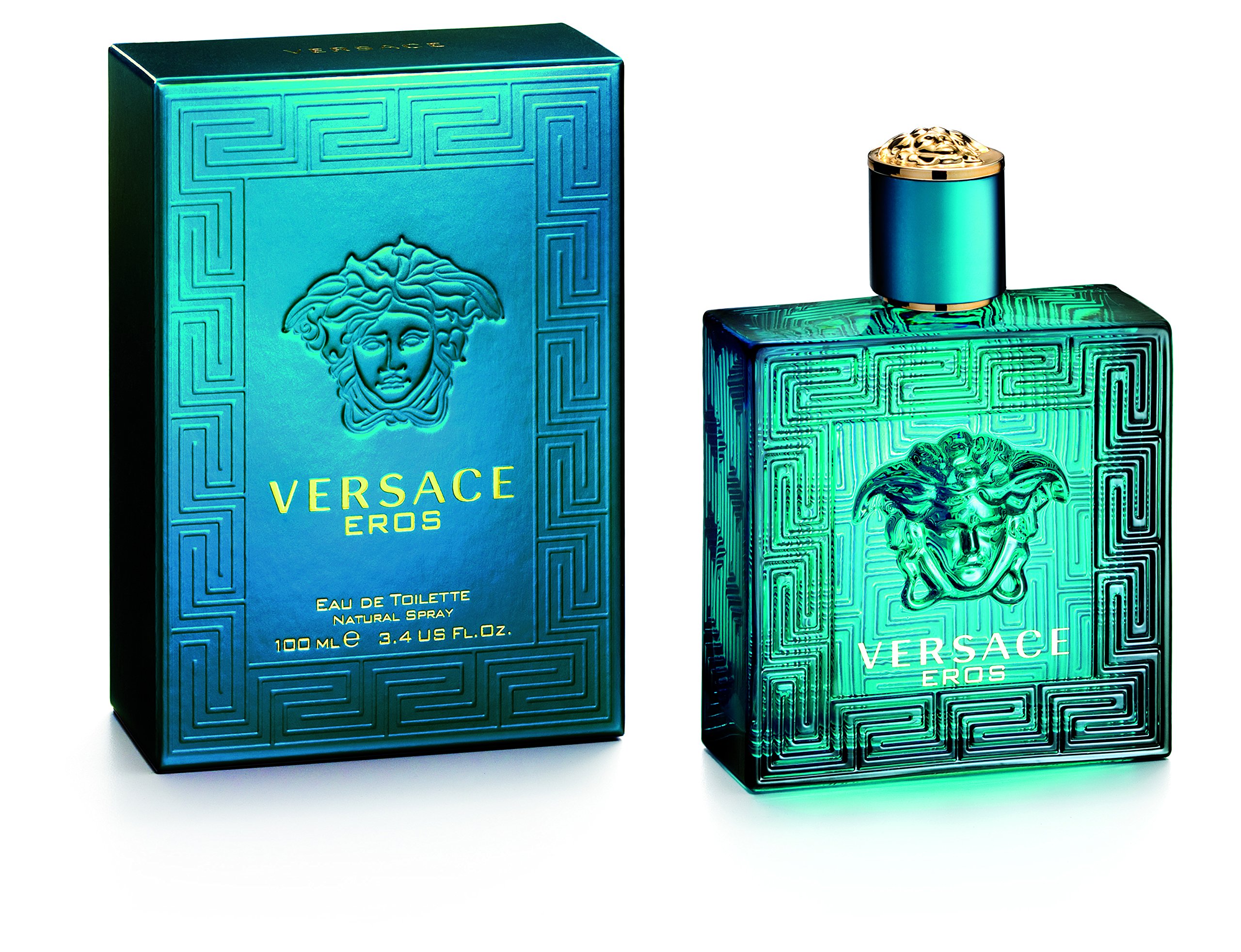 Versace Eros Eau de Toilette Spray for Men, 3.4 Fluid Ounce