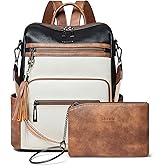 Shrrie Backpack Purse for Women Leather Fashion Designer Travel Backpack Convertible Shoulder Satchel Bag for College Work