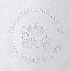 Personalized Book Embosser or Stamp Custom Round