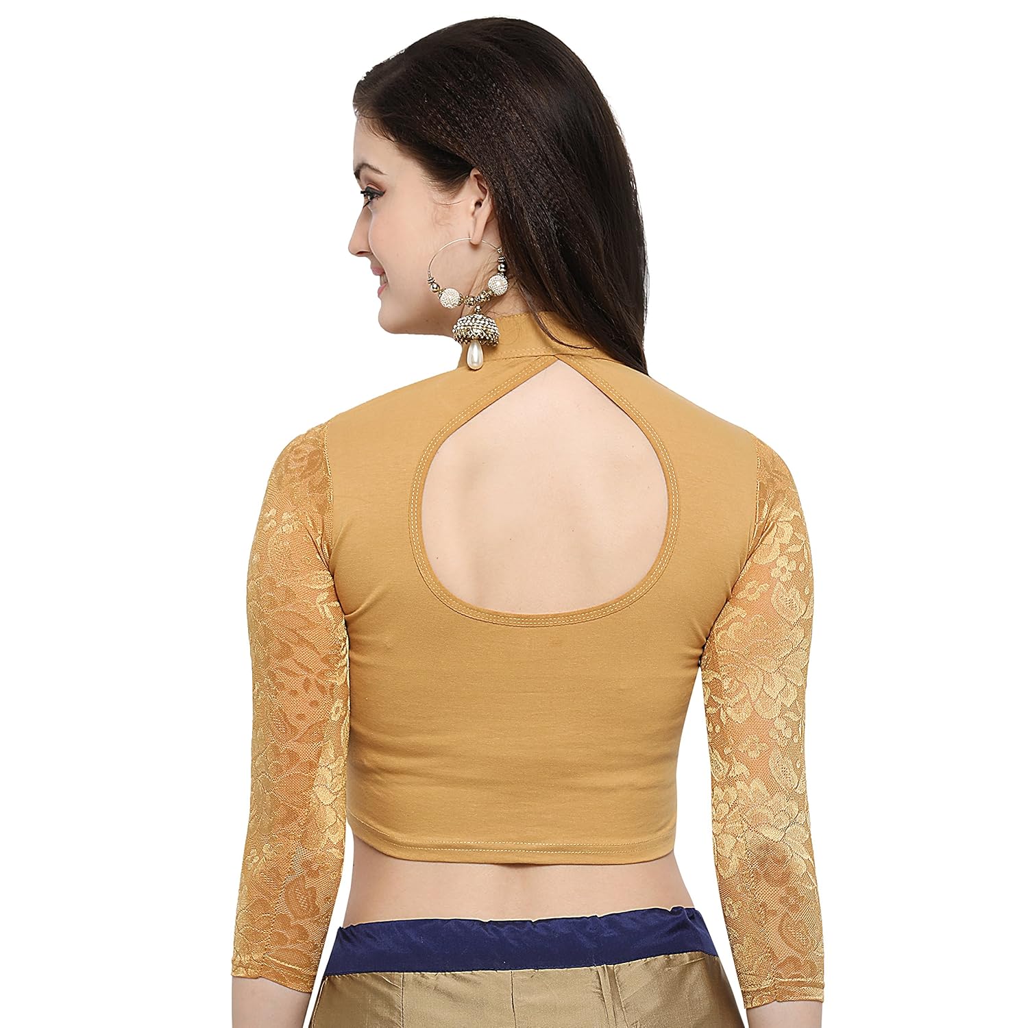 janasya women's cotton lycra stretchable readymade blouse