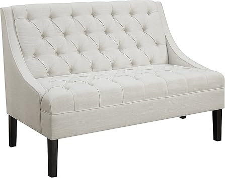 Amazon Com Pulaski Scoop Arm Button Tufted Settee Accent Chair
