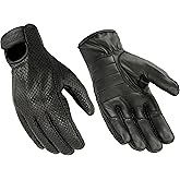 Hugger Men's Super Soft Deer Soft Leather Weatherlite Full Finger Unlined Driving, Police, and Motorcycle Glove