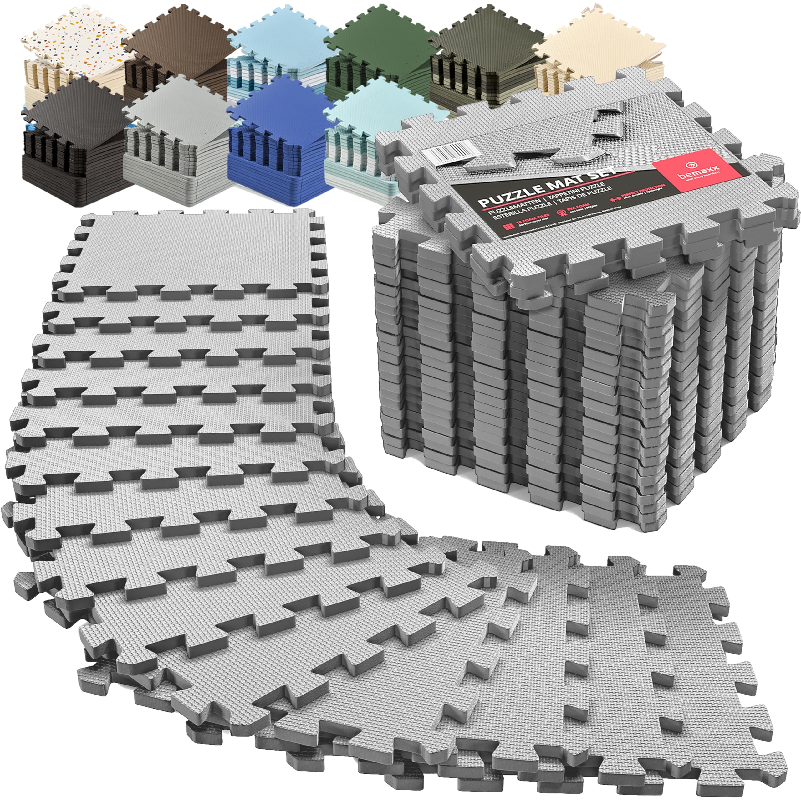 Gym Flooring Set - Interlocking EVA Soft Foam Floor