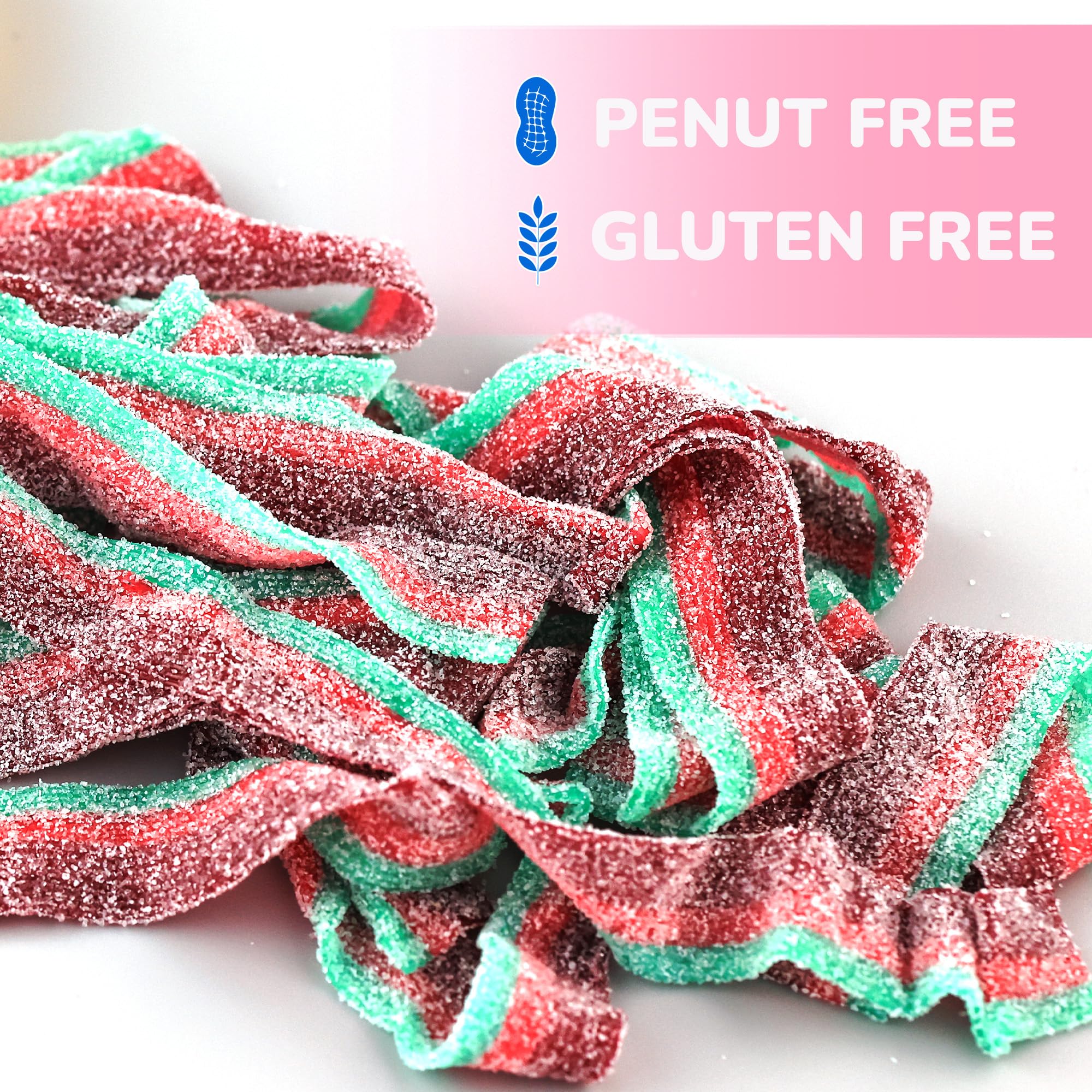 Sour Belts Candy Bulk - Sour Watermelon Chewy Candy