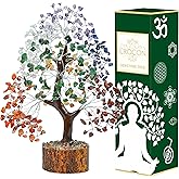 7 Chakra Crystal Tree Birthday Gifts for Women, Healing Crystals Stones Tree of Life Sister Birthday Gifts Home Room Decor Pr