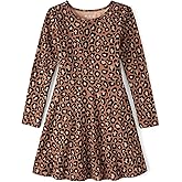 The Children's Place Girls Printed Skater Dress, Long Sleeve