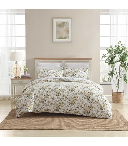 Amazon.com: Laura Ashley - King Duvet Cover Set, Reversible Cotton