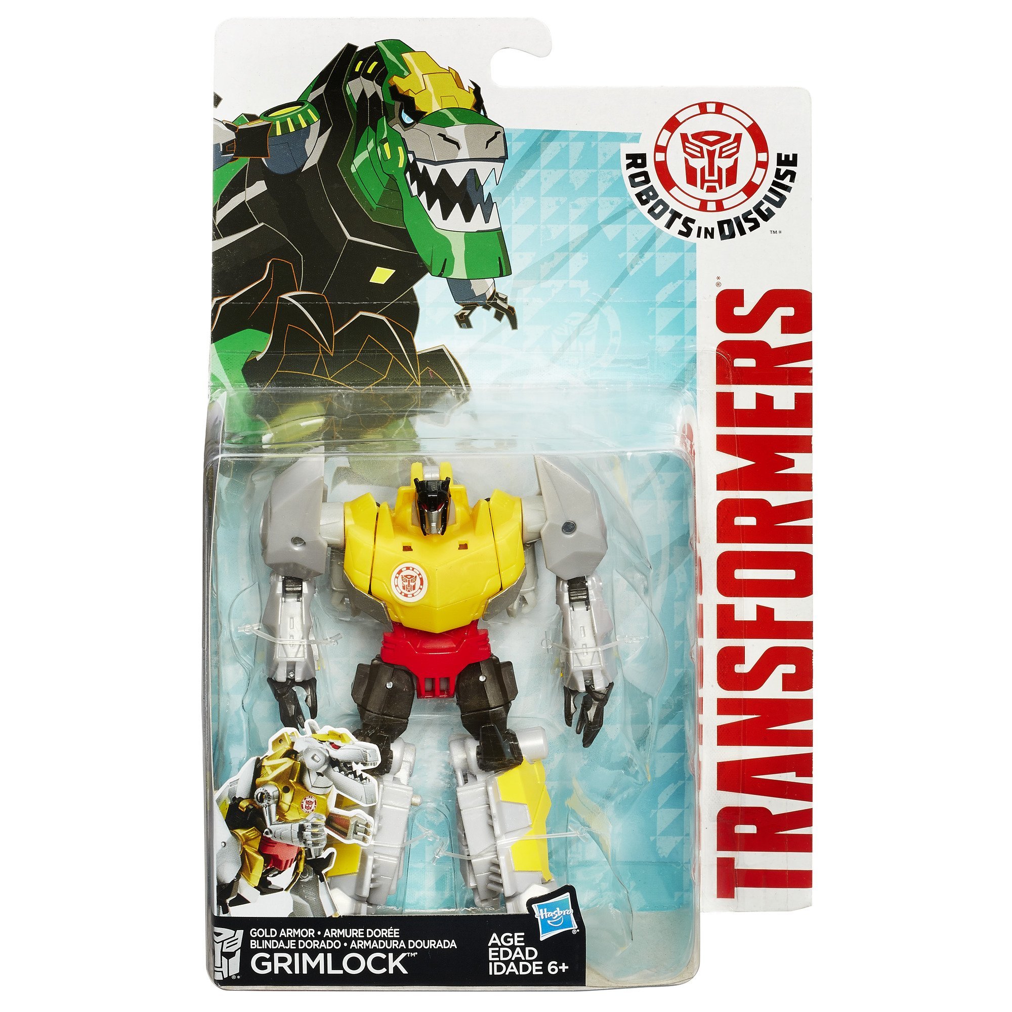 Transformers Robots in Disguise Warrior Class Gold Armor Grimlock Figure