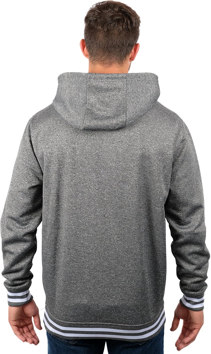 Ultra Game NBA Men's Stripe Pullover Fleece Hoodie Sweatshirt : Clothing