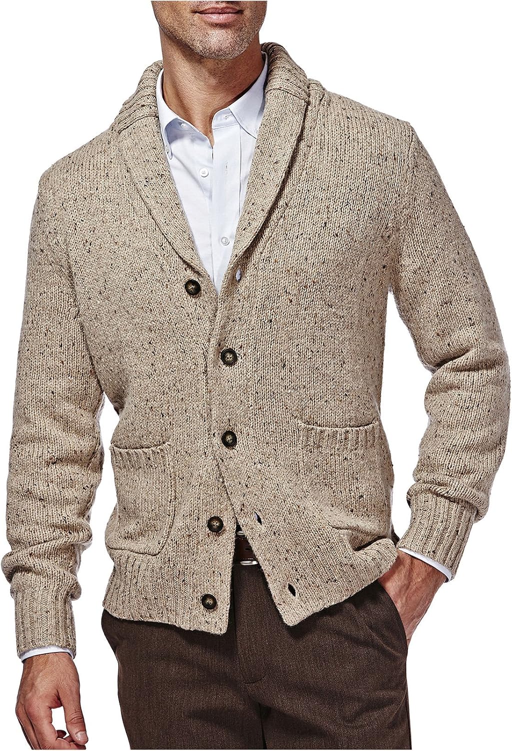 oatmeal shawl cardigan