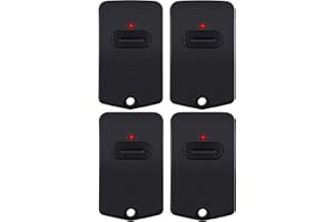 ASONPAO RB741/FM135 318MHZ 9 DIP Black Remote Transmitter for GTO Mighty Mule Linear Pro Access Gate Opener(4Pack) 3-Years-Warranty