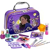 Disney Wish Fashion Purse Set With Nail Polish, Nail File, Lip Gloss, Lip Stick, Lip Balm, Crown, Eyeshadow, Brushes, and More, Ages 3+, for Parties, Sleepovers & Makeovers by Townley Girl
