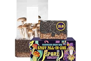 SPORE SORCERY 2 LB All-in-One Grow Bag: Up to 16oz of Mushrooms! Nutrient-Enhanced, Injection Port, Just Add Your Own Spores & Grow Like Magic