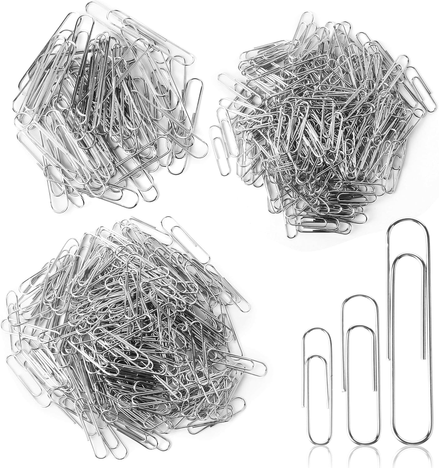 Mr. Pen- Paper Clips, 450 Pack, Silver, Paper Clips Assorted Sizes, Paperclips, Paper Clip, Large Paper Clips, Clips for Paperwork, Small Paper Clips, Big Paper Clips, Paper Clip Assortment, Clip : Office Products