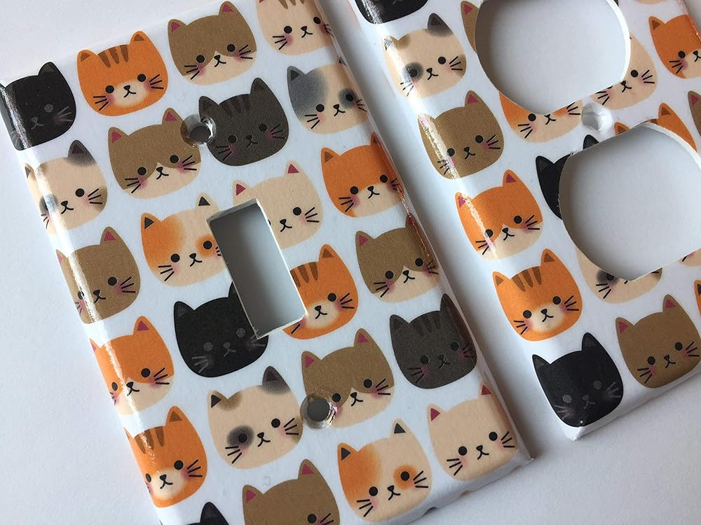 Cats Light Switch Cover Various Size Light Switchplates