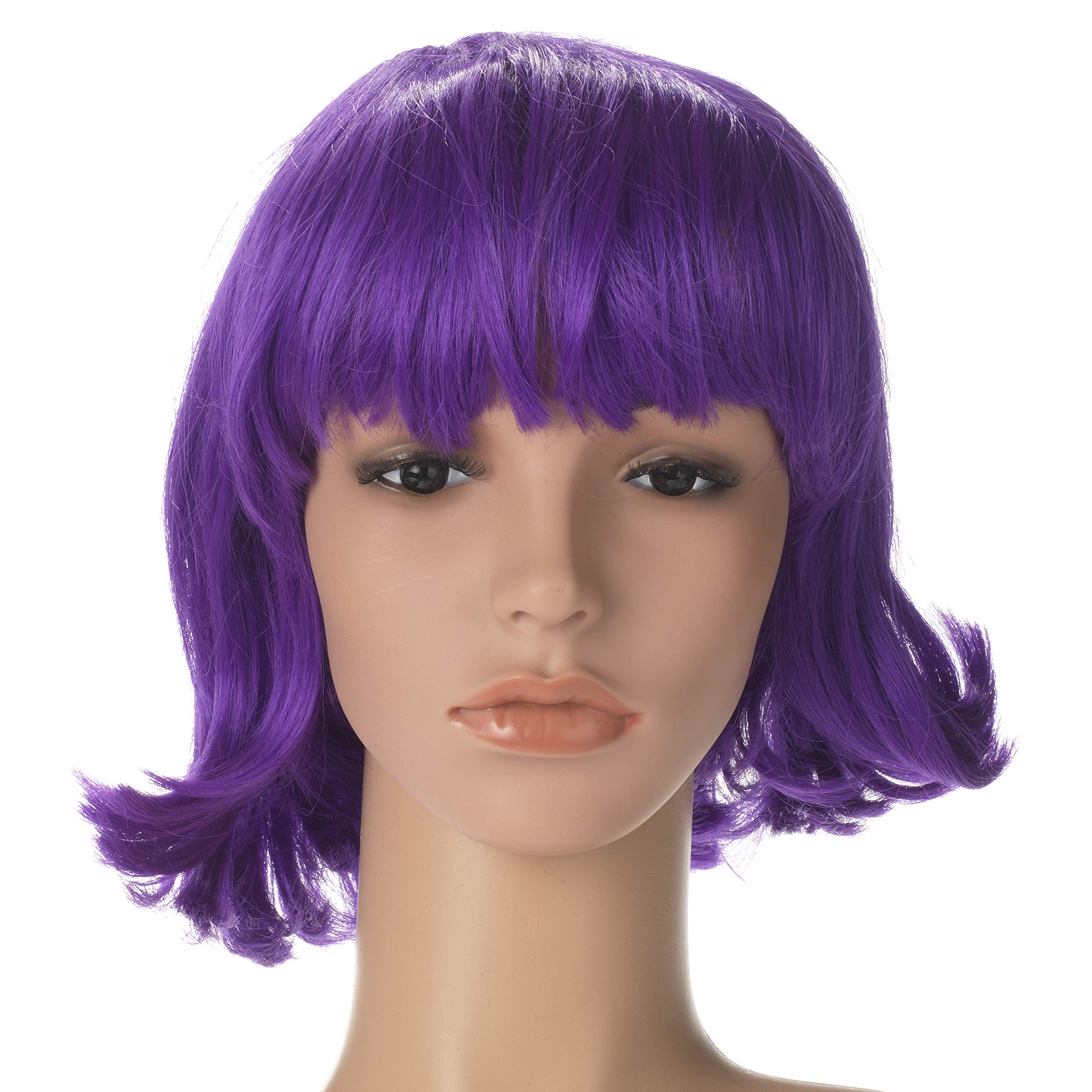 Stargazer Synthetic Hair Medium Length Wig"Terry" with Inner Adjustment For Cosplay & Fancy Dress In Violet, Violet