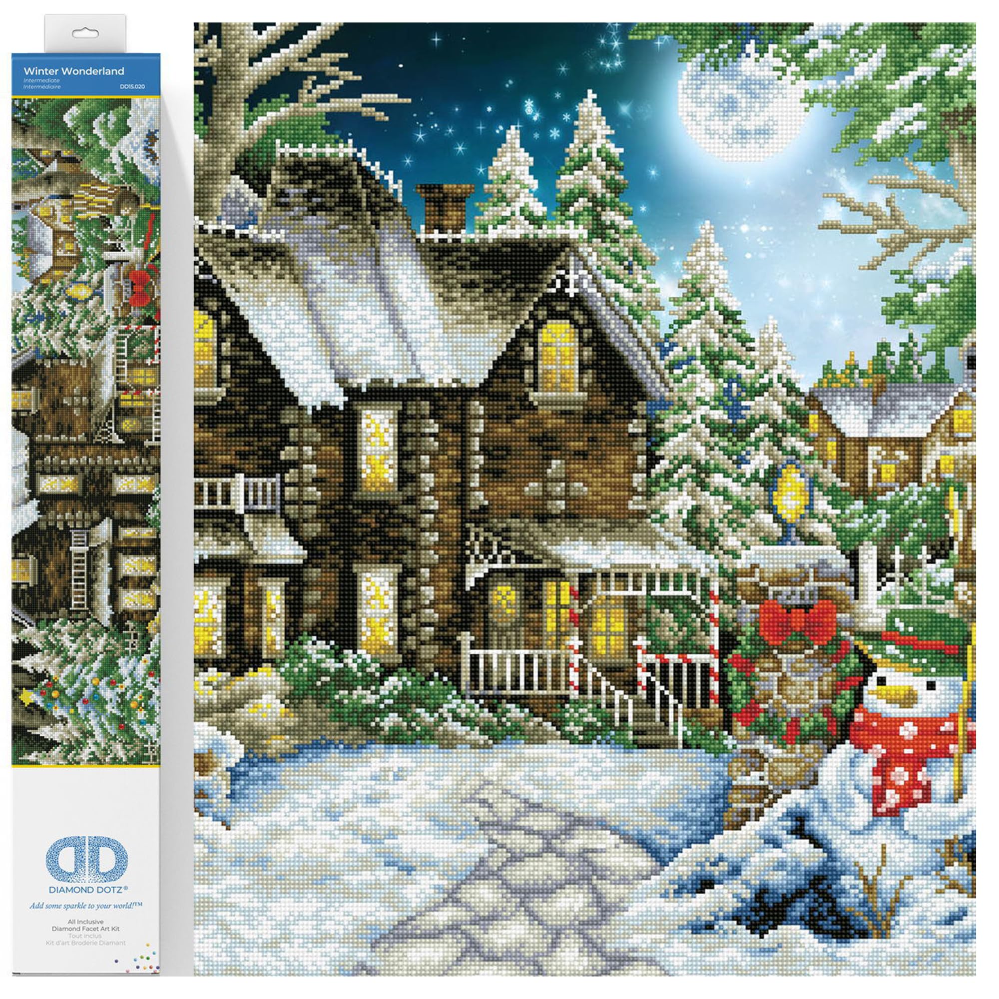 DIAMOND DOTZ Painting Kit: Advanced, DD15, Winter Wonderland, 90cm x 61cm — image 1