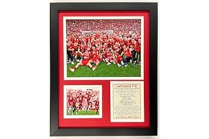 LEGENDS NEVER DIE, INC. Liverpool F.C. | 2024-2025 English Premier League EPL Champions | Anfield Collectible | Liverpool Football Club Memorabilia | Framed Picture and Photo Collage Gifts | (Clinching Win Pose, 12"x15", Framed)