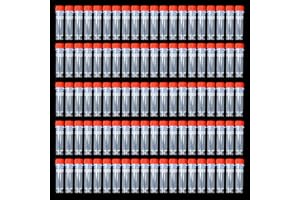 SKYPRO 100Pcs 1ml Red Lab Plastic Frost Test Tubes Vial Seal Cap, Graduated Marks Centrifuge Tubes Skirted Conical Bottom for Laboratory School Educational