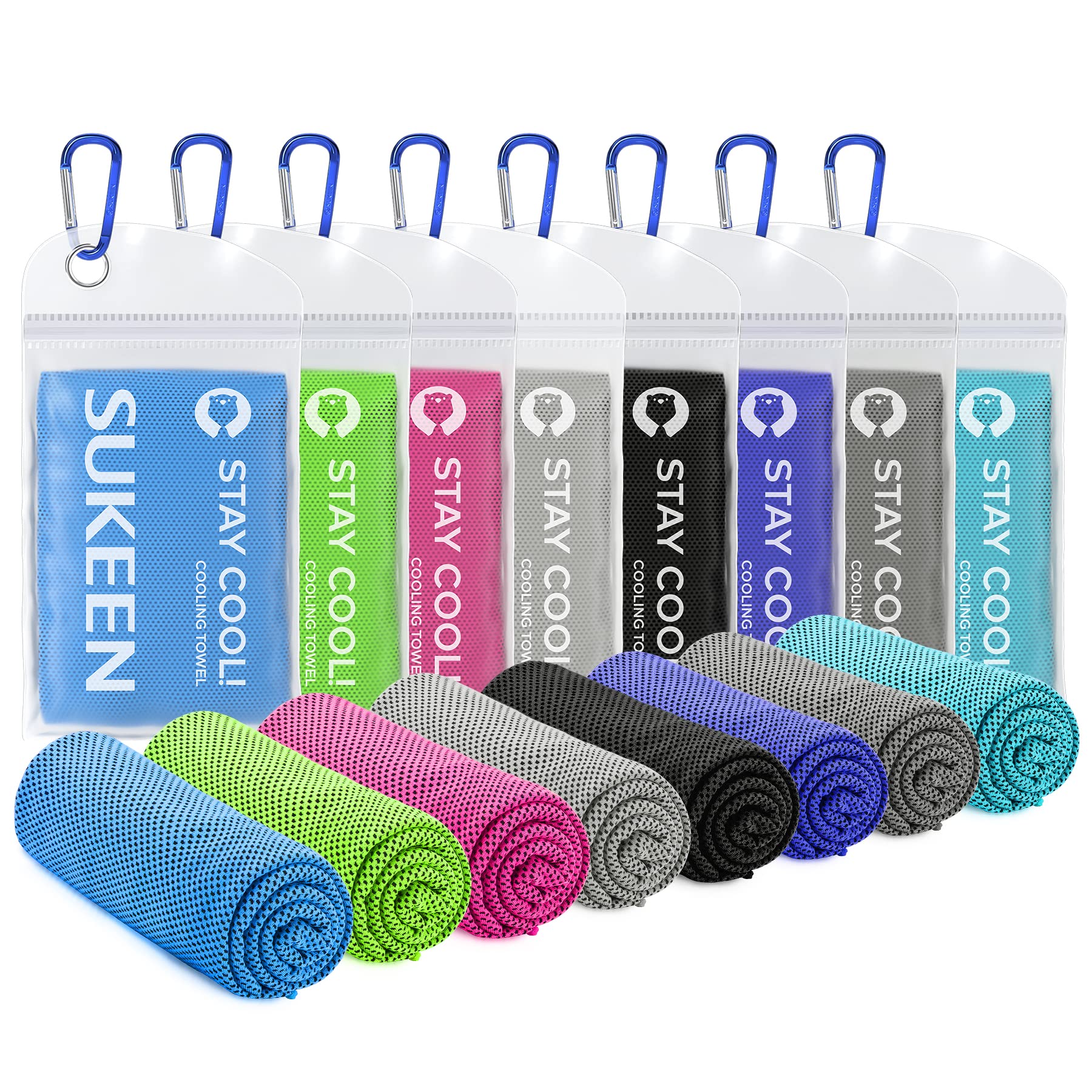 Photo 1 of Sukeen Cooling Towel,Instant Evaporative Cooling for Sports,Yoga,Golf,Gym,Neck,Workout and More(40”x 12”)