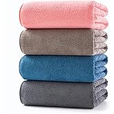 Lumimi 4 Pack Microfiber Bath Towel Set,Ultra Absorbent Quick Dry 29" L x 13" W, Lightweight & Durable for Gym/Spa/Travel/Home, Supple Skin-Friendly Fabric in Multicolor(Ideal Gift)