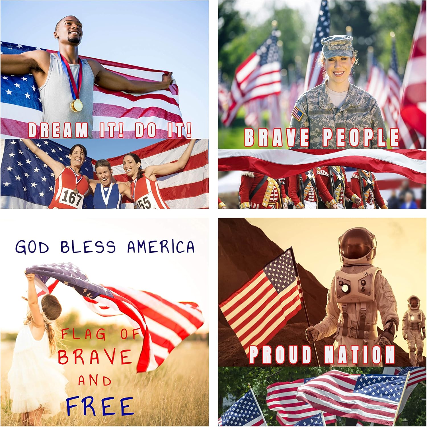 G128 - American USA US Flag 3x5 ft Embroidered Stars Sewn Stripes Brass Grommets : Garden & Outdoor