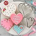 Heart Cookie Cutters 4-Pc Set Made in USA by Ann Clark, 2.75", 3.25", 3.75", 4"