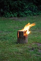 Esschert Design Swedish Torch 25 cm Fir Wood Log Candle Outdoor Heater view 2